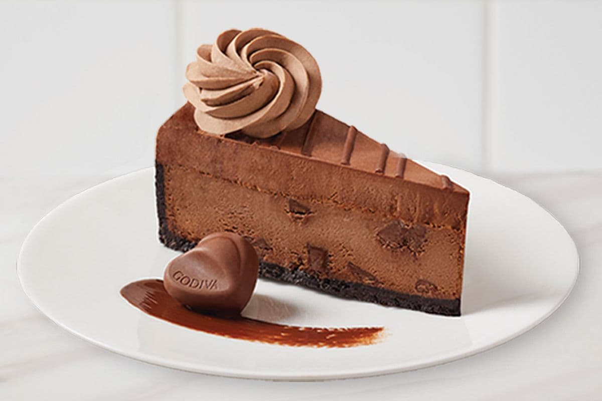 Tranche de gâteau au fromage Cheesecake Factory double chocolat Godiva / Double Chocolate Godiva Cheesecake Cheesecake Factory Slice