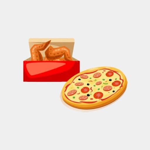 1 Pizza and 1 lb of Wings - Large