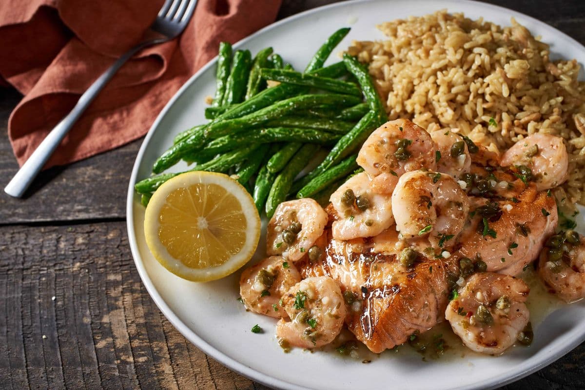 SHRIMP & SALMON PICCATA