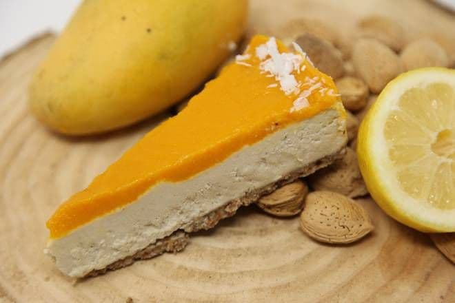 Mango Vegan cheesecake