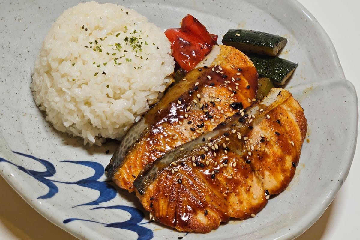 Salmon Teriyaki With Rice