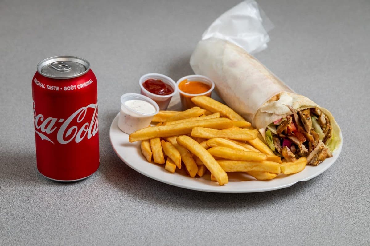 Chicken Souvlaki Wrap Combo