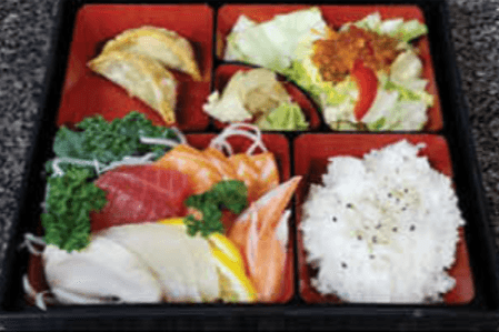 237. Sashimi and Gyoza Bento Box
