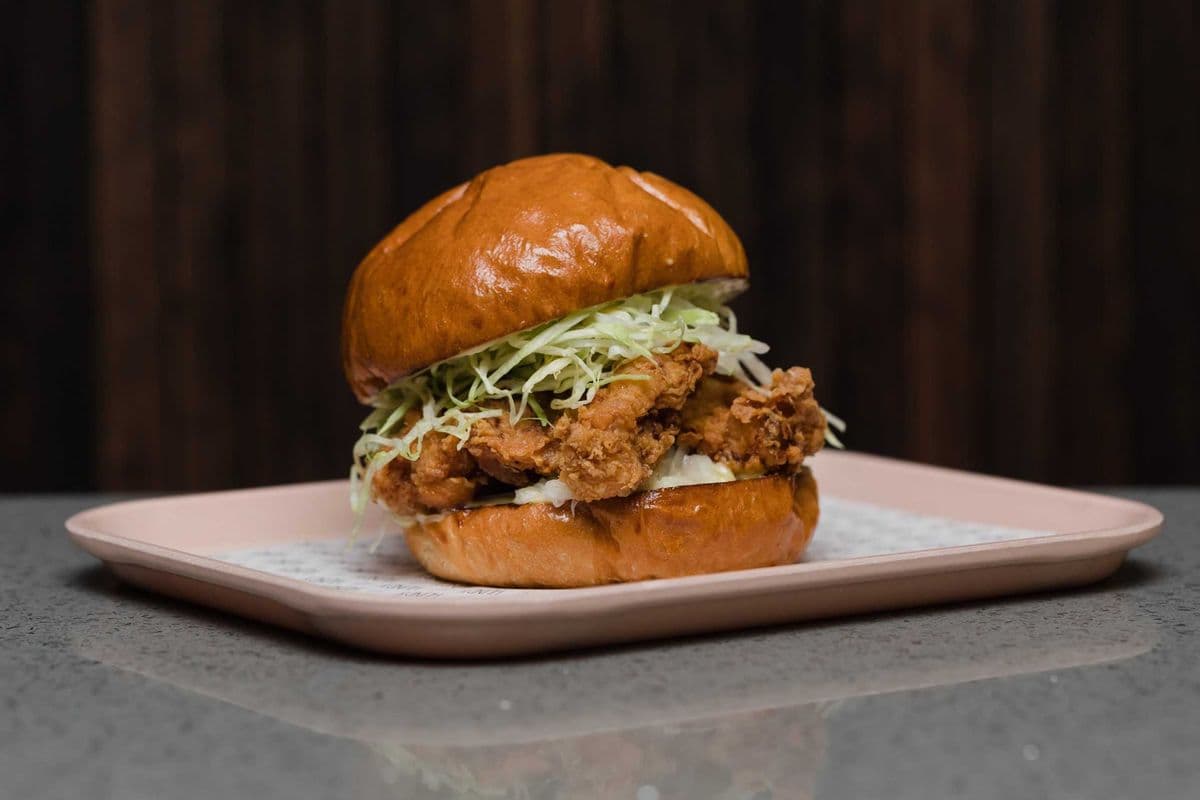 Fried Chicken Sandwich and Tots