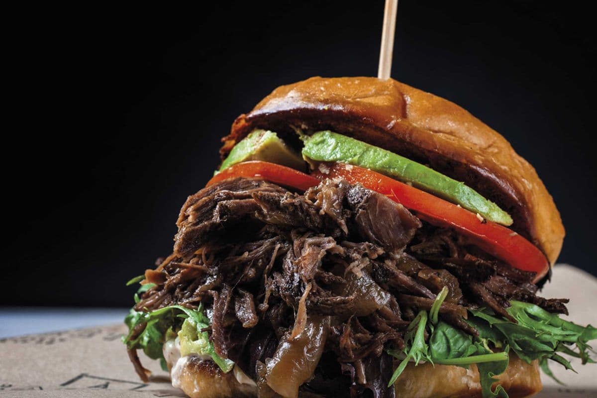 sandwhich effiloché de boeuf