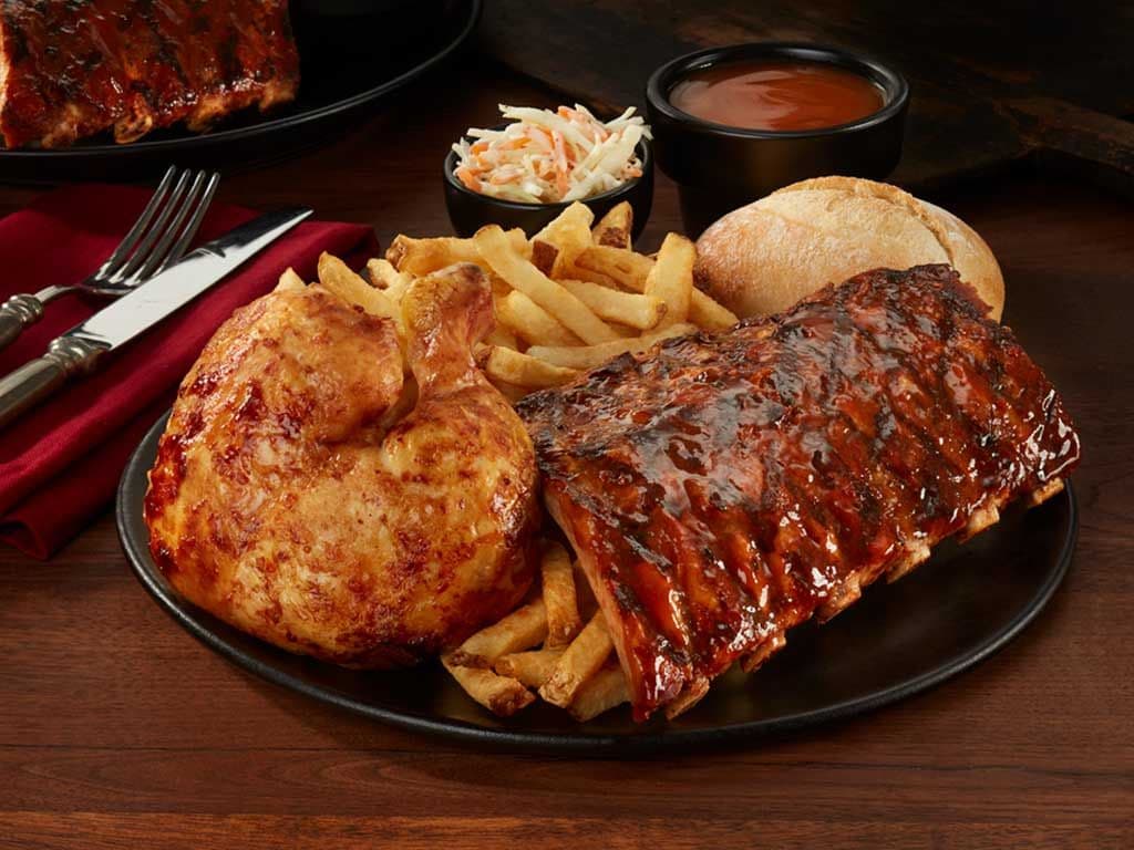 1/2 Rack Back Ribs & Quarter Chicken