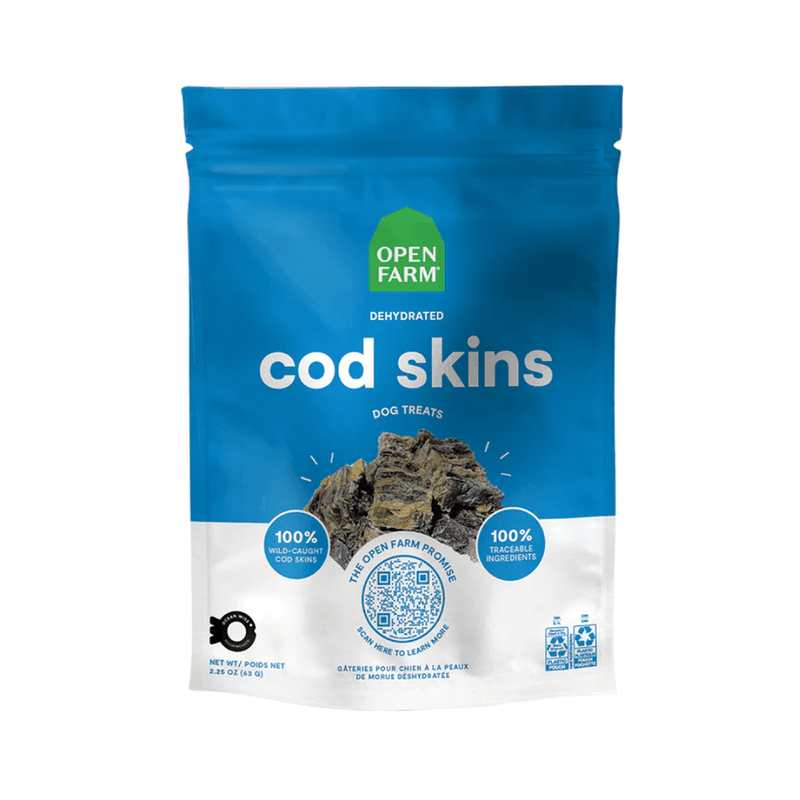Open Farm Dehydrated Dog Treats - Cod Skins (2.25 oz)