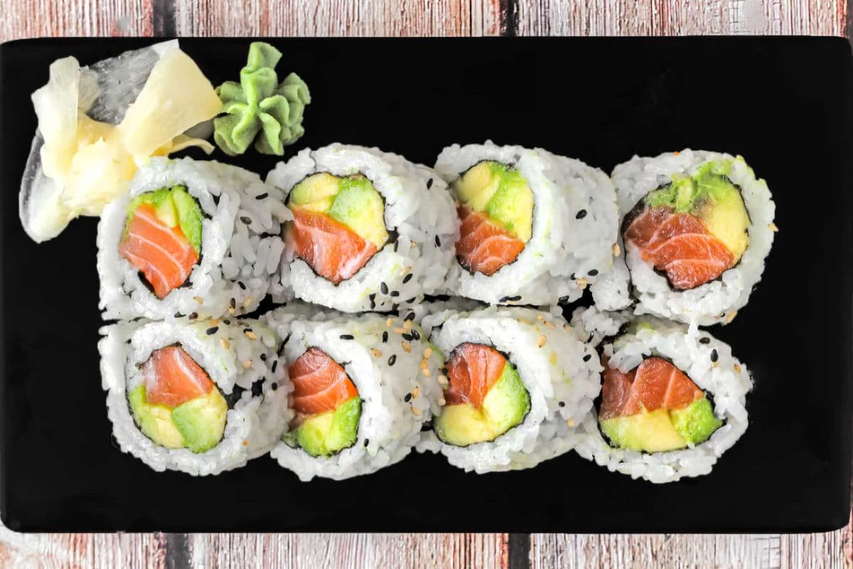 Salmon Avocado Roll Sushi