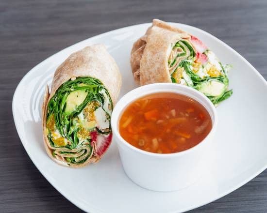 Baby Spinach and Light Poppyseed Dressing Wrap