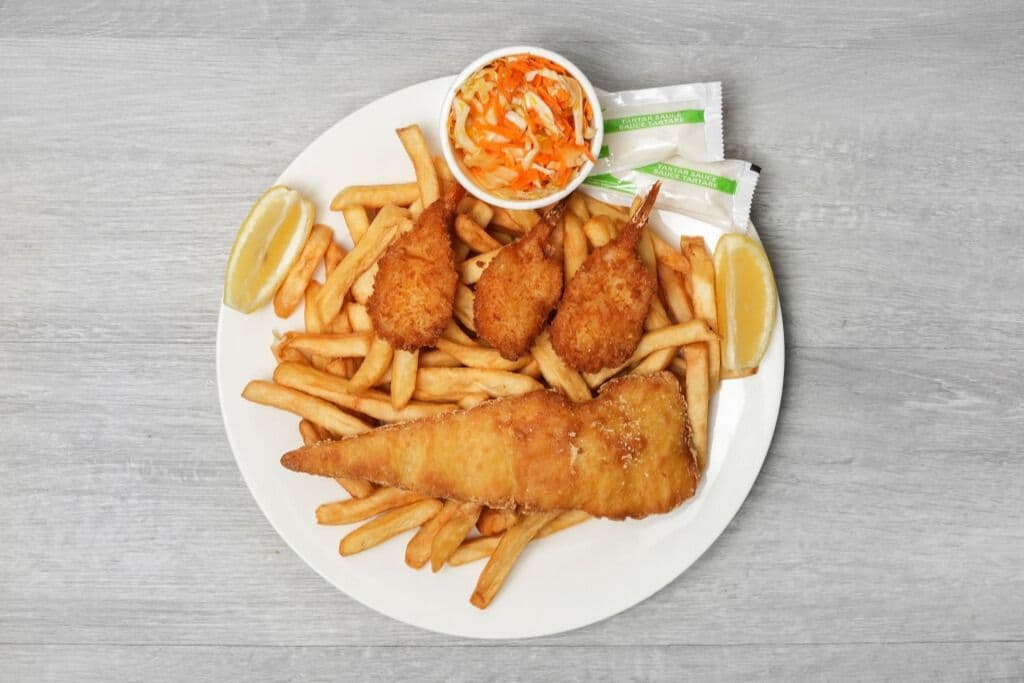 Haddock and Shrimp with Fries