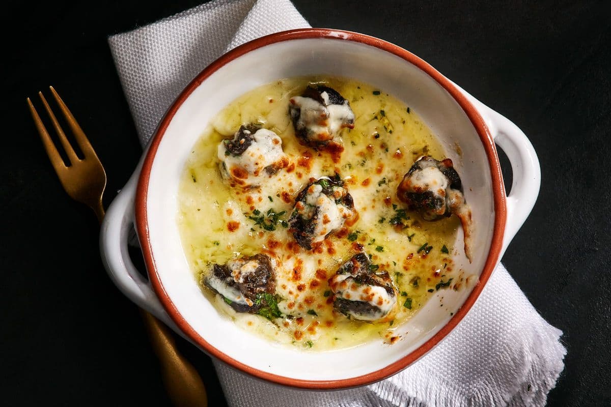 Esgargots gratinés / Snails au gratin