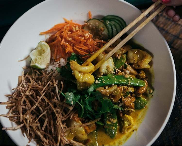 Thai Coconut Curry Chicken Bowl