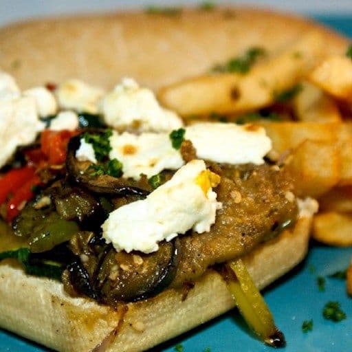 Panino Vegetariano Sandwich and Fries