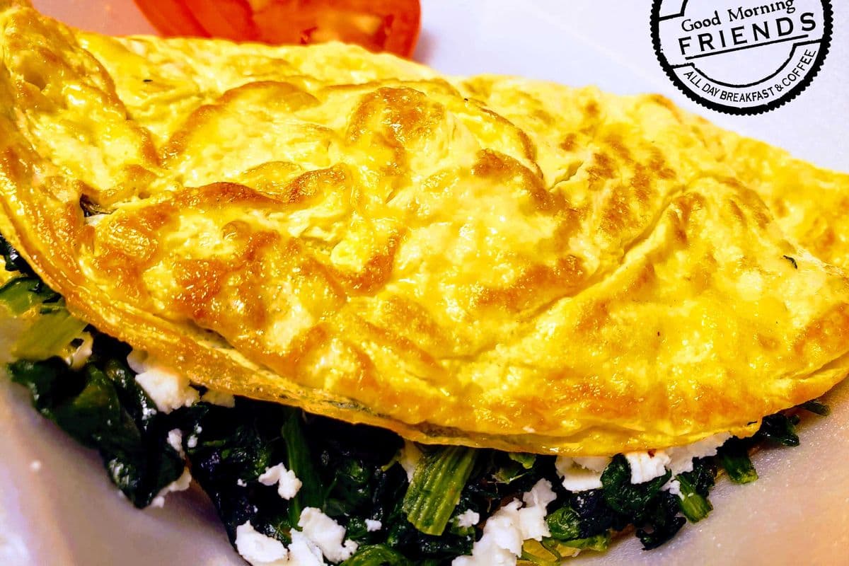 Spinach and Feta Cheese Omelette