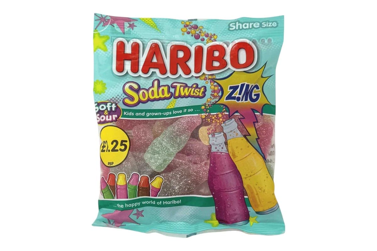 Haribo Soda Twist (100gm) (349 Cal)