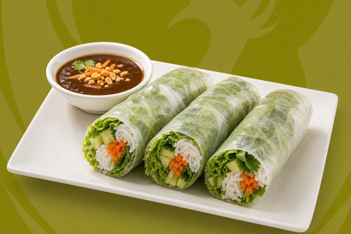 52. Vegetarian Rice Wrapper Roll - Goi Cuon Chay (3 rolls)