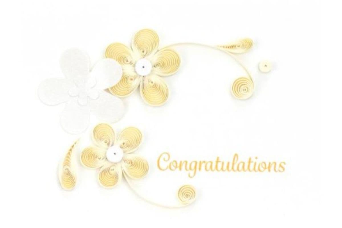 Floral Congrats Gift Enclosure Mini Card GE575