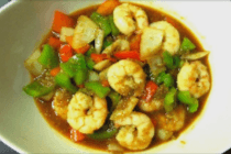 89. Stir-Fried Shrimp with Lemongrass and Peppers