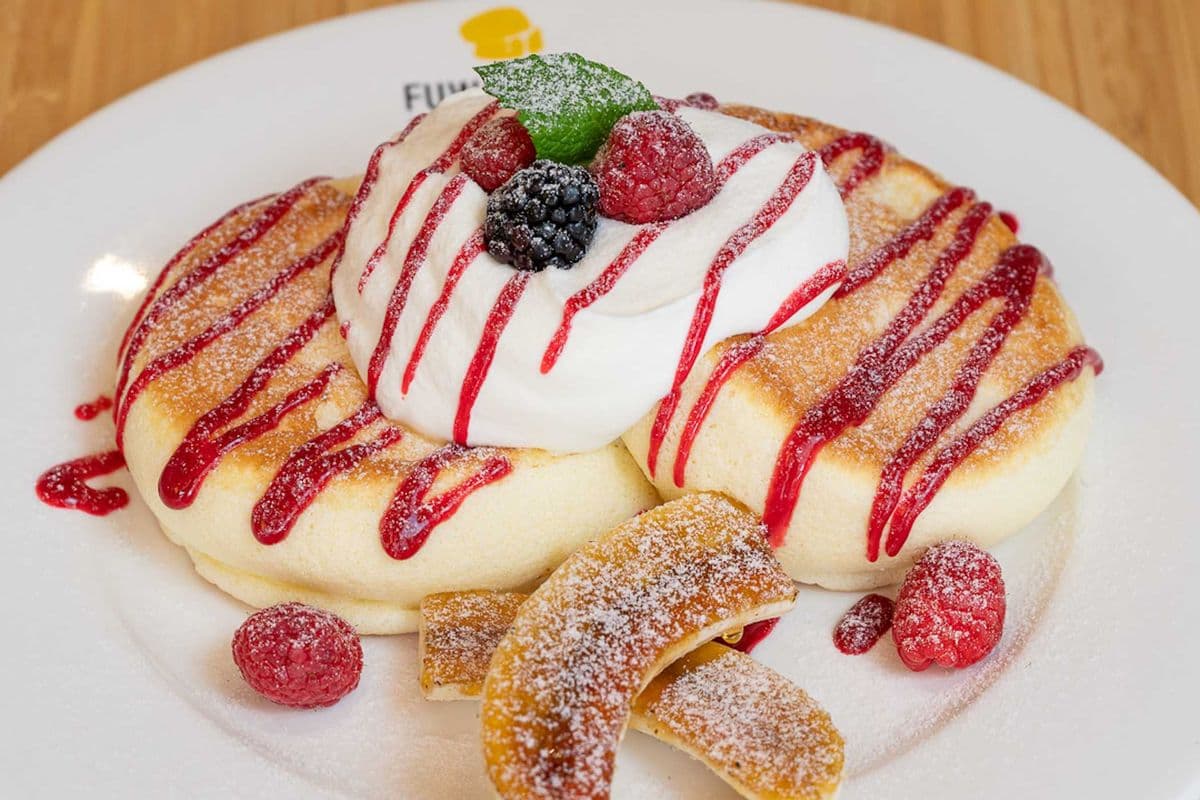 Raspberry Caramelized Banana Pancake