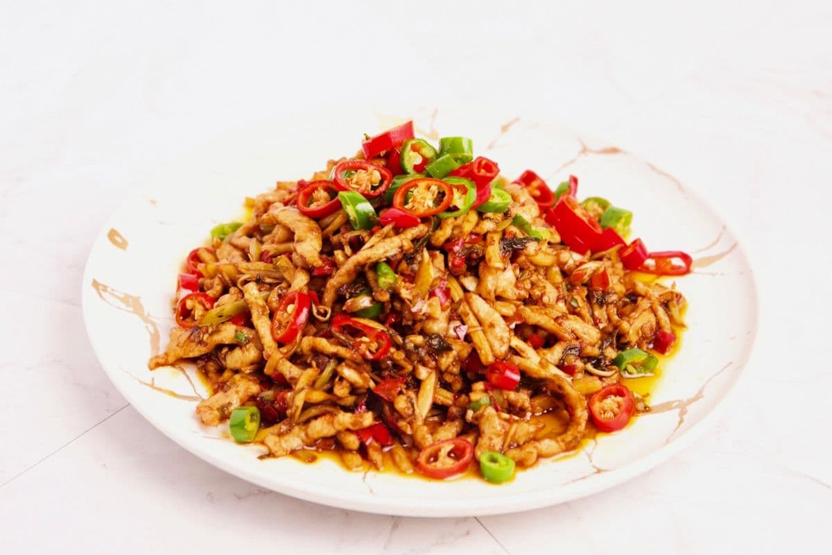 173. Stir-Fried Shredded Pork with Salted Vegetable and Pickled Bamboo Shoots - 雪菜腌笋炒肉丝