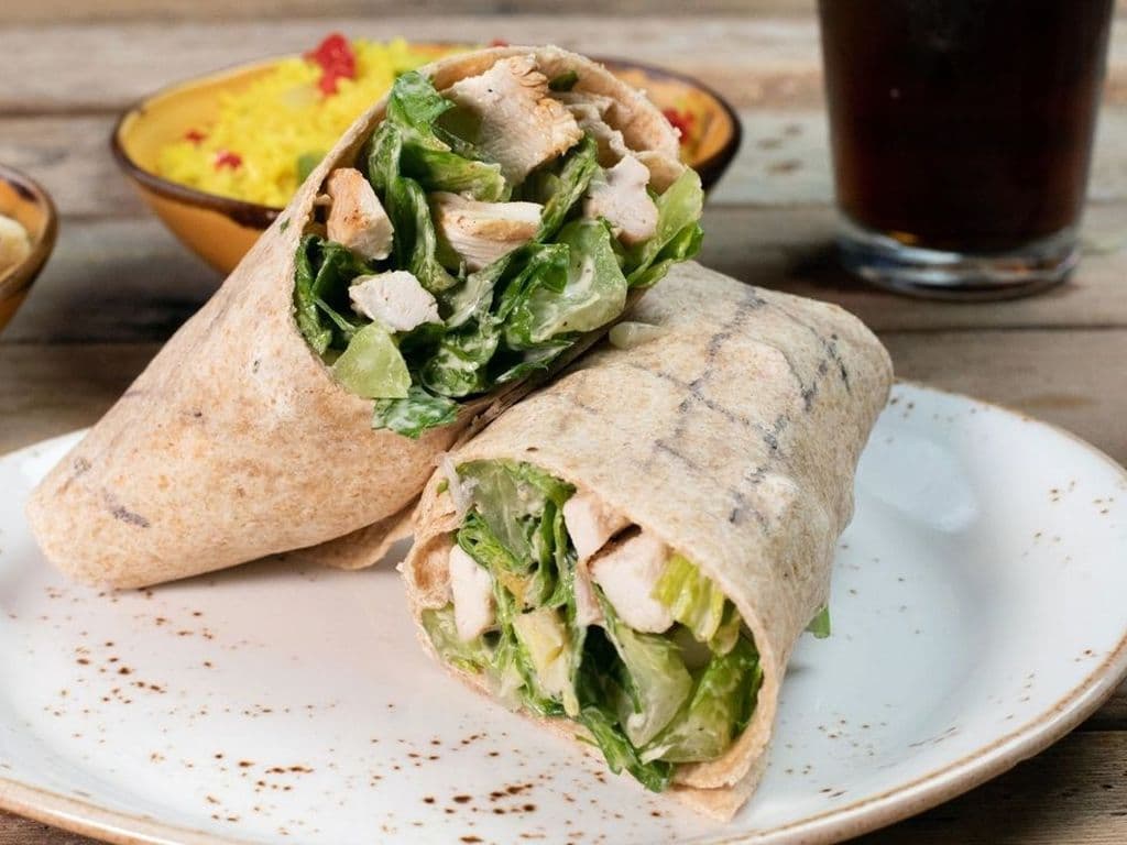 Peri Chicken Caesar Wrap with 2 Sides