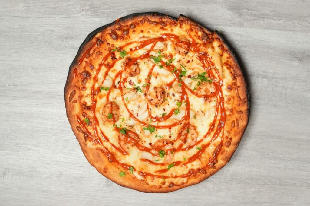Chicken & Shrimp with Mushrooms Pizza