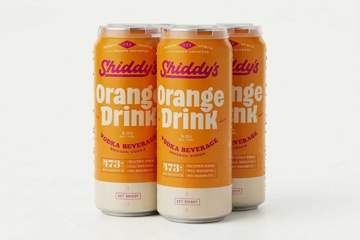 891783. SHIDDYS ORANGE DRINK (4 x 473ML (CANS))