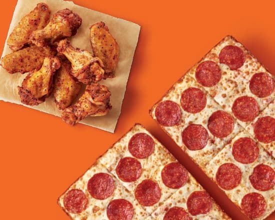 Medium Bundle 6 - Detroit-Style DEEP!™ Dish Pepperoni Pizza and Caesar Wings™ Bundled Special