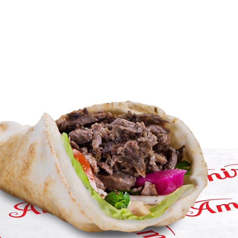 Pita au Shawarma (Boeuf agnon)