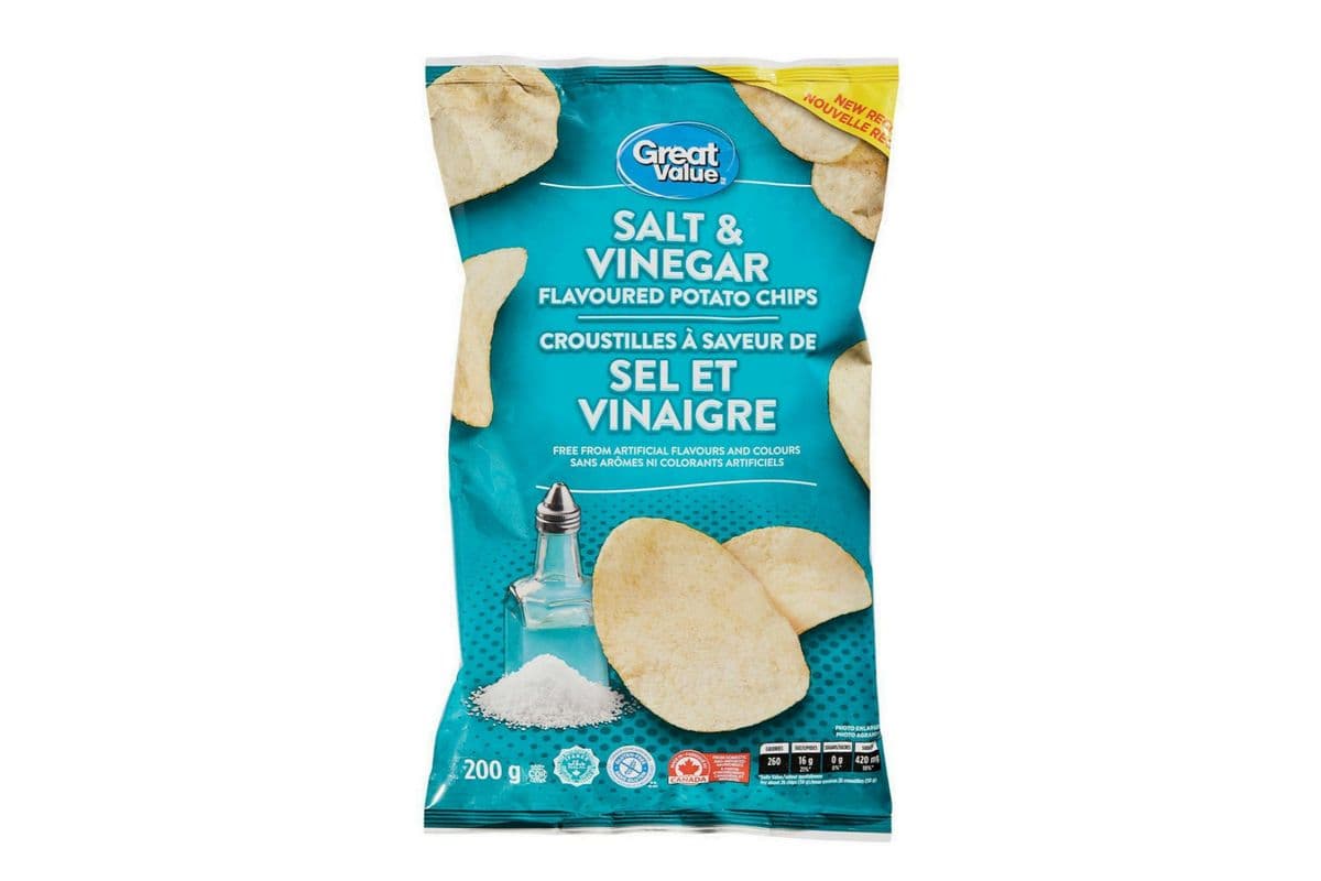 Great Value Salt & Vinegar Potato Chips (200g)