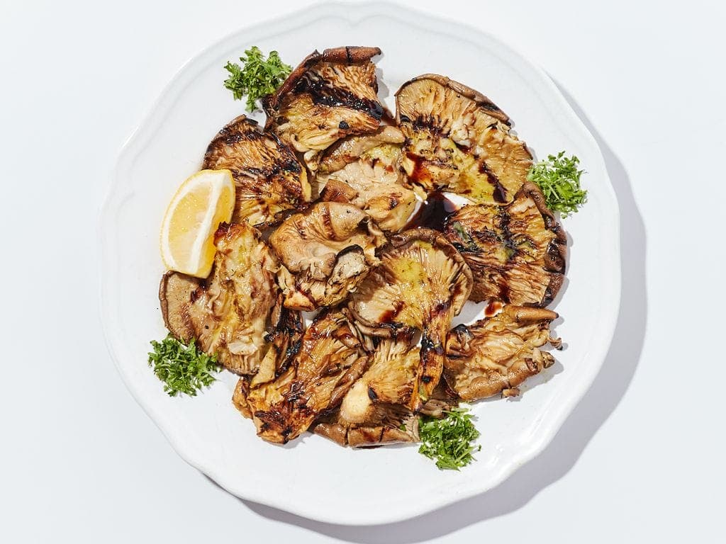 Champignons en Huître (Grillé) / Oyster Mushrooms