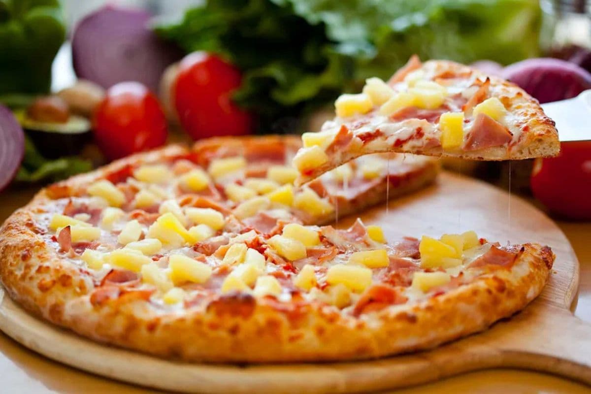 13" Pineapple and Bacon Pizza