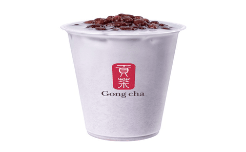 Taro Red Bean Milk Tea / THÉ AU LAIT AU TARO AVEC FÈVES ROUGES