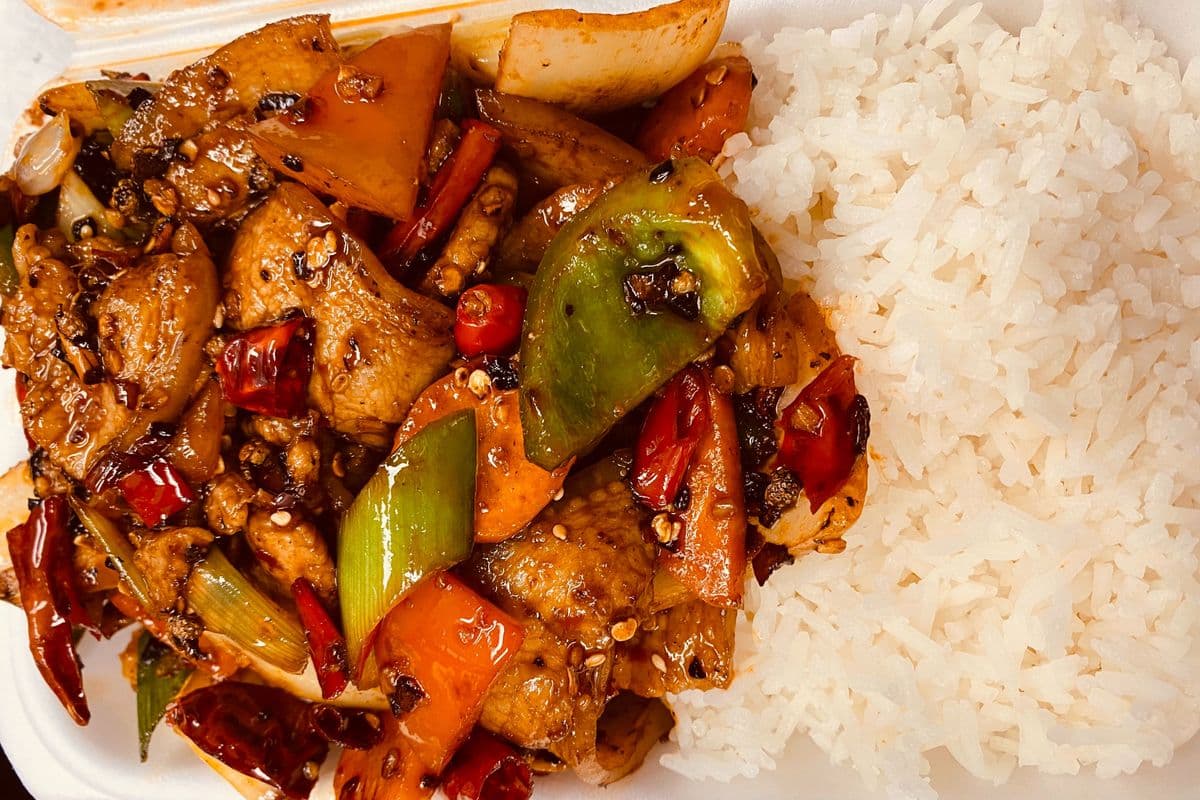 1. Small Fried Pork on Rice