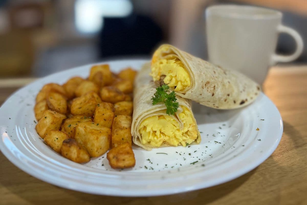 Breakfast sausage wrap