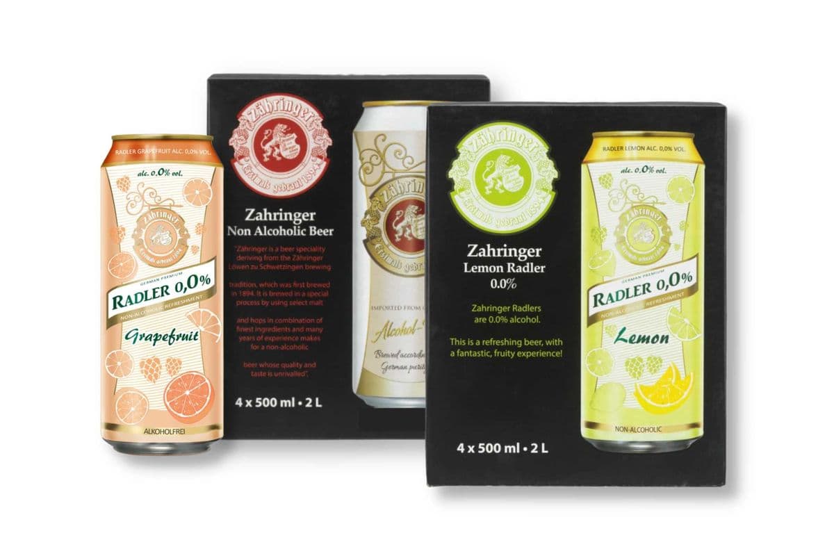 Zahringer Non - Alcoholic Beer & Radlers (4 x 500ml)