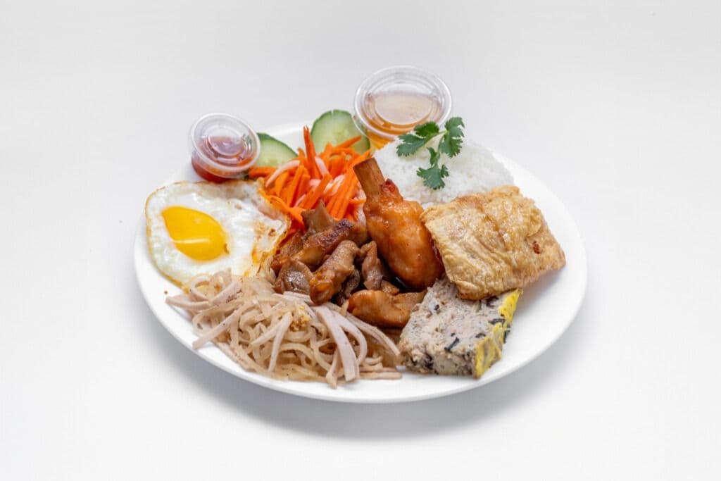 Grilled Lemongrass Chicken Rice Dish