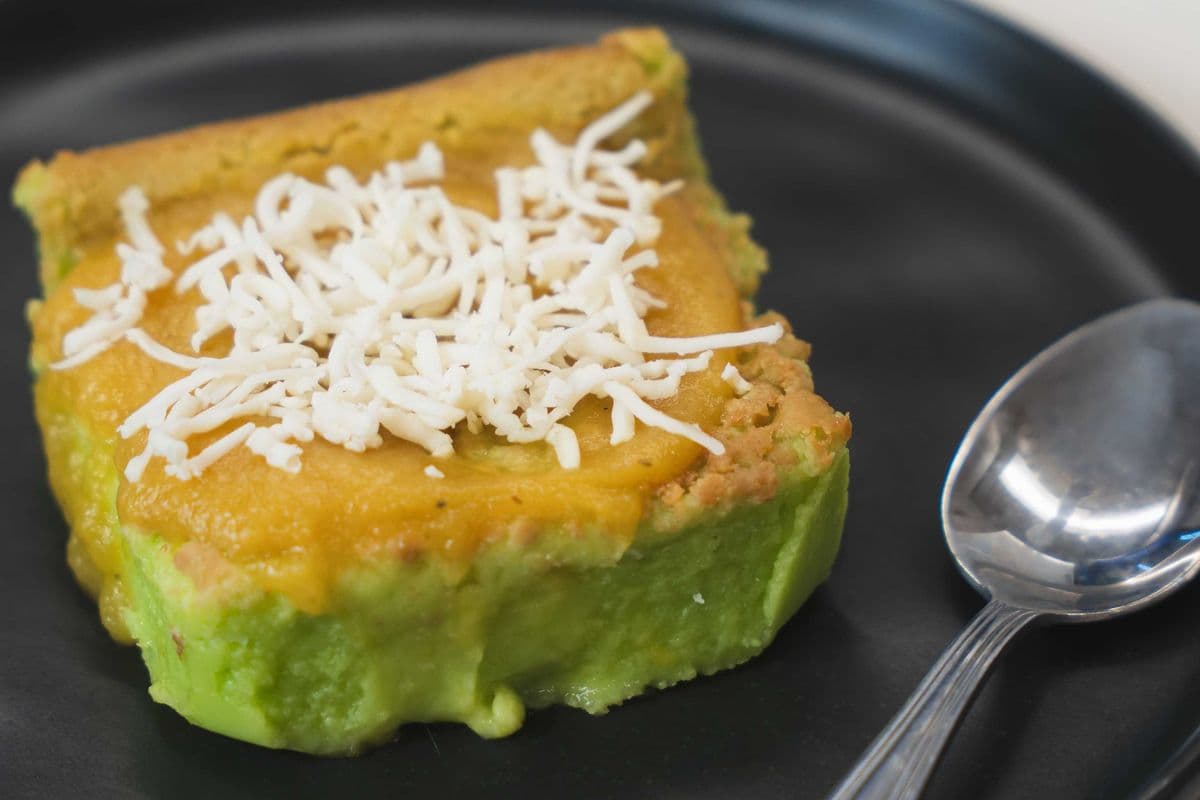 Buko Pandan Mochi Cake