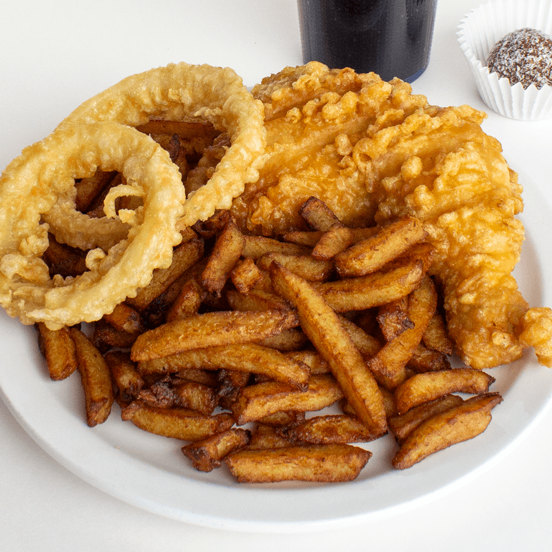 1/4 Leg & Chips Combo