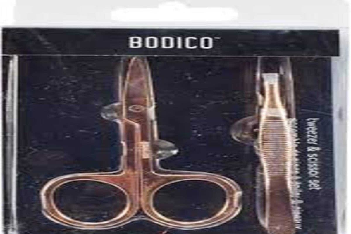 BODICO TWEEZER AND SCISSOR SET (1 PCS EACH )