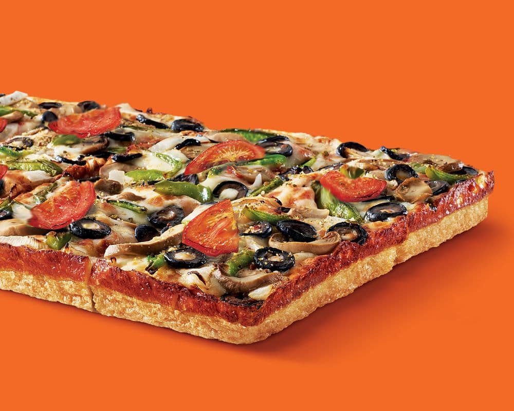 Detroit-Style DEEP!™ Dish Veggie Pizza