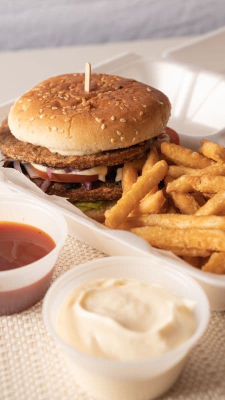 Trio hamburger double