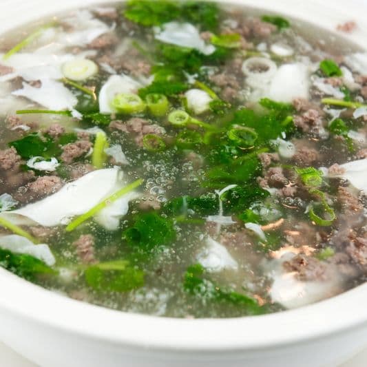 27. Minced Beef Soup with Chinese Parsley