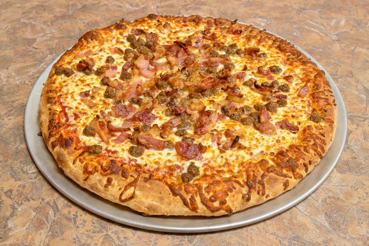 Pizza 10" - Champignons, bacon et oignon
