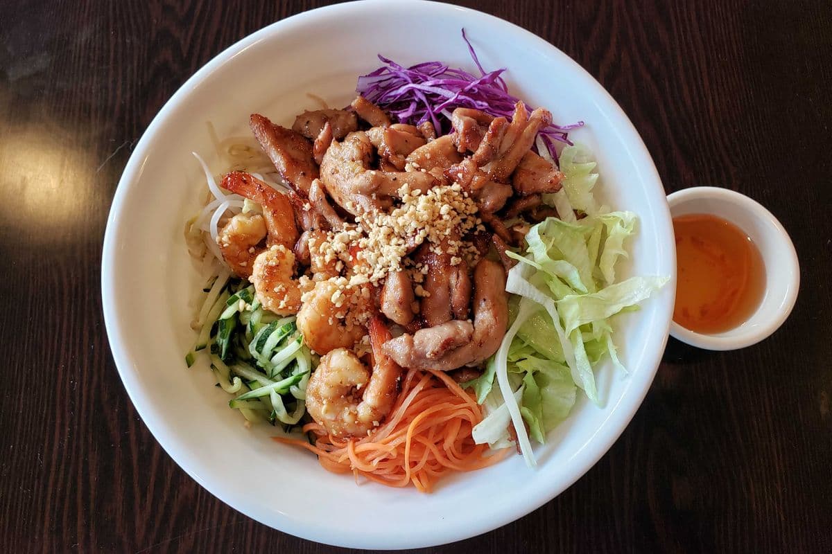 B-6. Stir-Fried Prawn and Stir-Fried Chicken