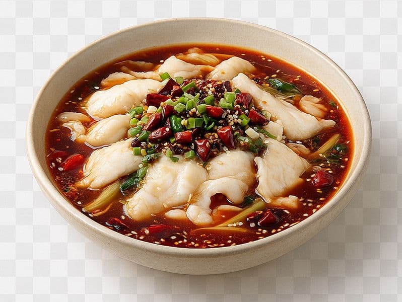 Sichuan-Style Poached Sole Fillets 水煮龙利鱼片