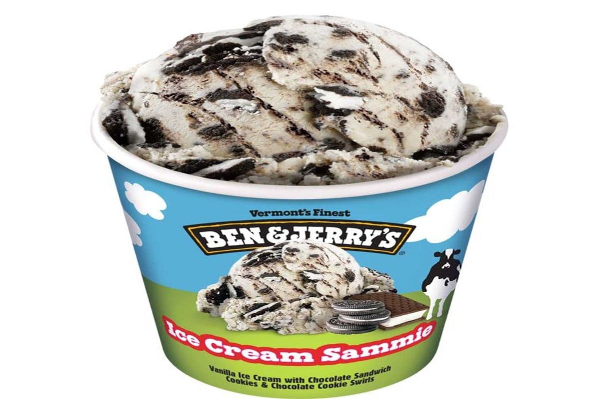 BEN& JERRY'S ICE CREAM SAMMIE (473ML) (450 Cal)
