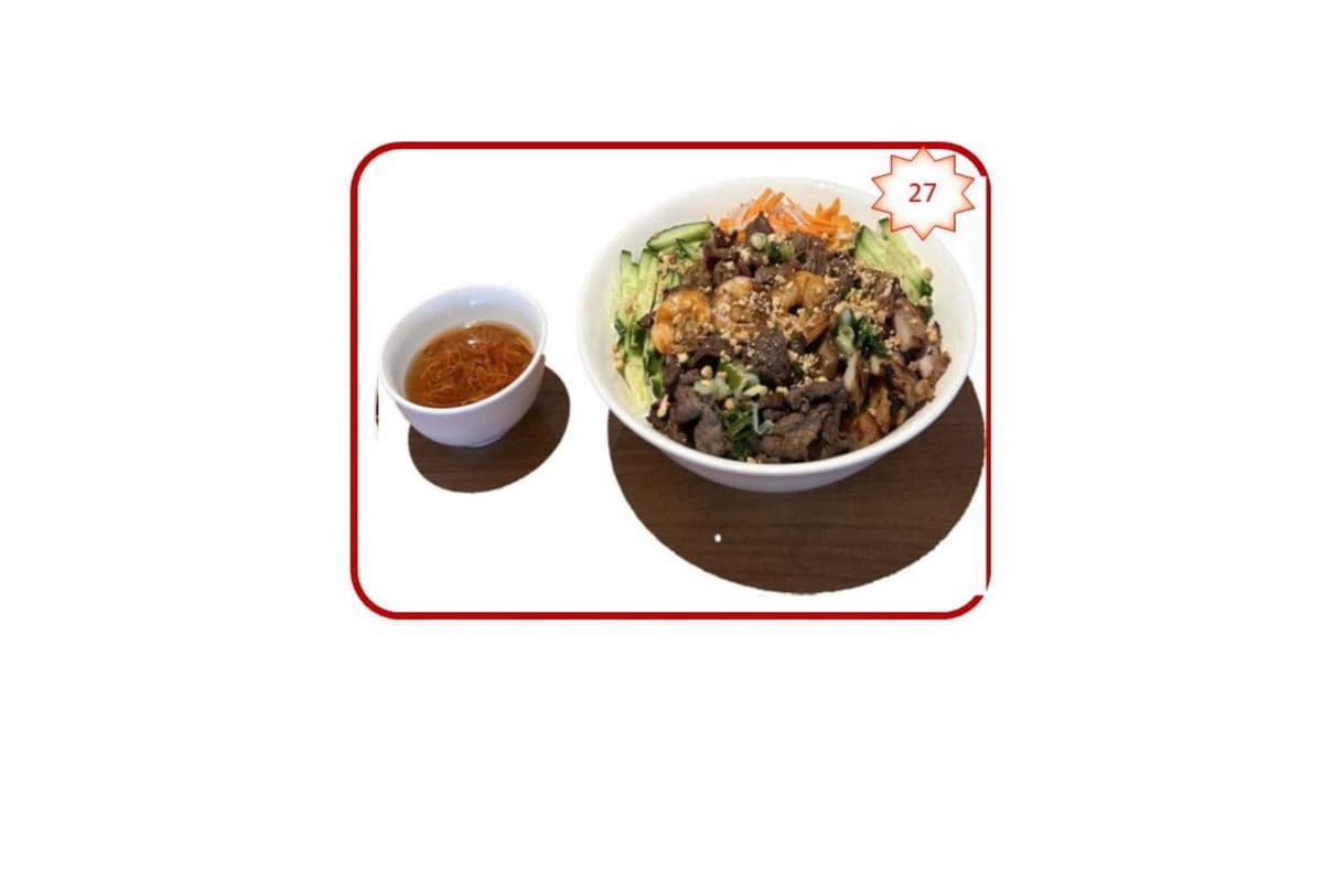 27. Grilled Pork, Beef, Chicken, Shrimp, and Spring Rolls