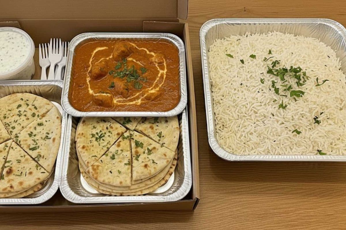 Meal Box - Masala Chicken (Bone In) with Rice and Butter Naan