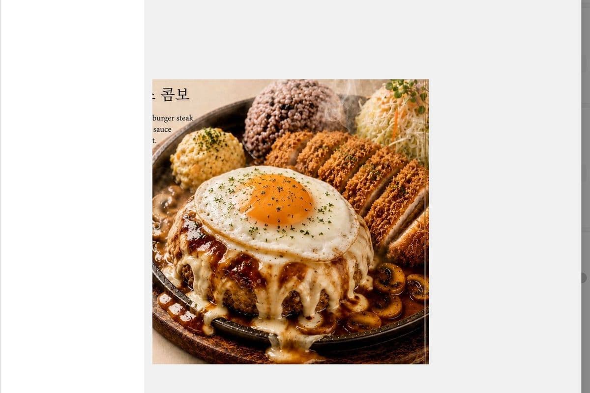 Hamburg Steak and Pork cutlet combo
